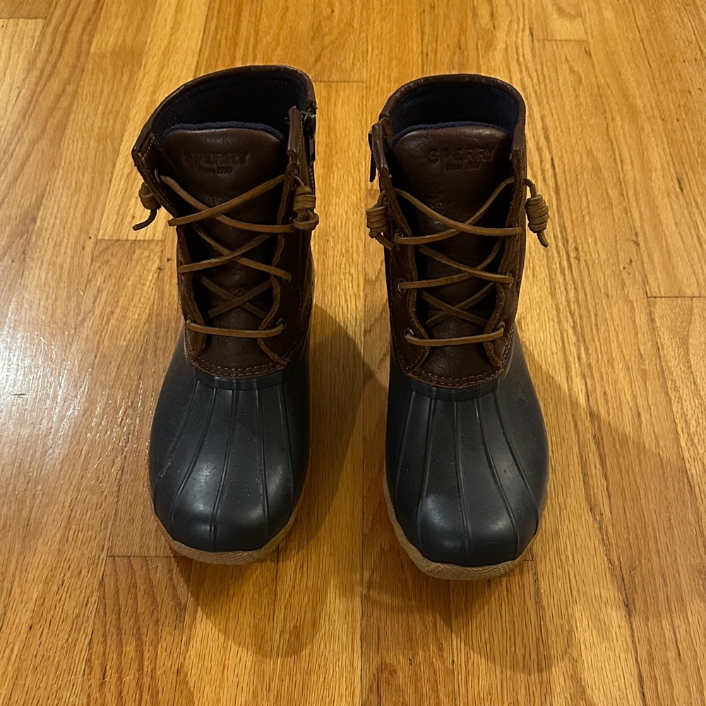Sperry Blue and Brown Duck Boots